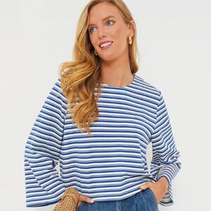 Tuckernuck Pomander Place‎ Top Nautical Stripe Alexia Shirt Bell Sleeve Sz Large